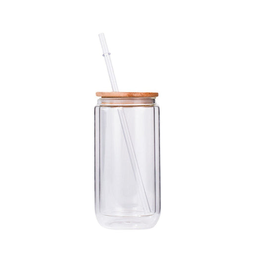16 oz Sublimation Double Wall Glass Tumbler
