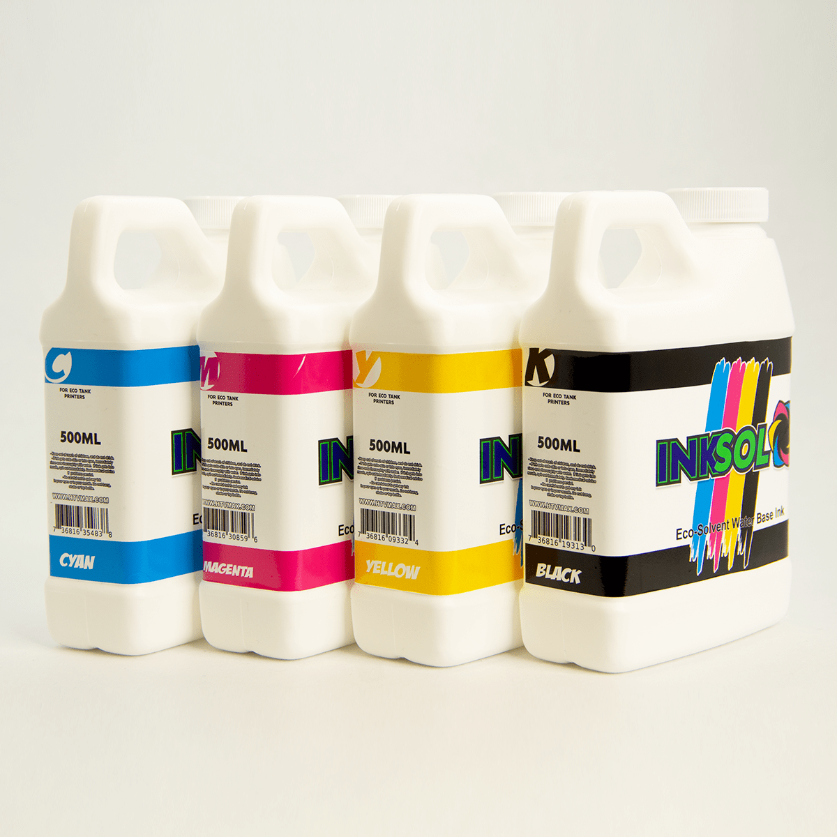 500ML InkSol™ Water Base Eco-Solvent Ink - CMYK Combo – Inksol.com